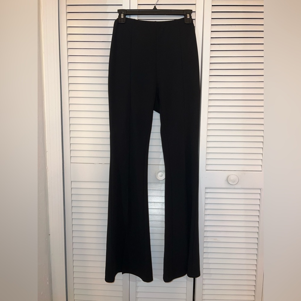 Formal flared pants with front slits